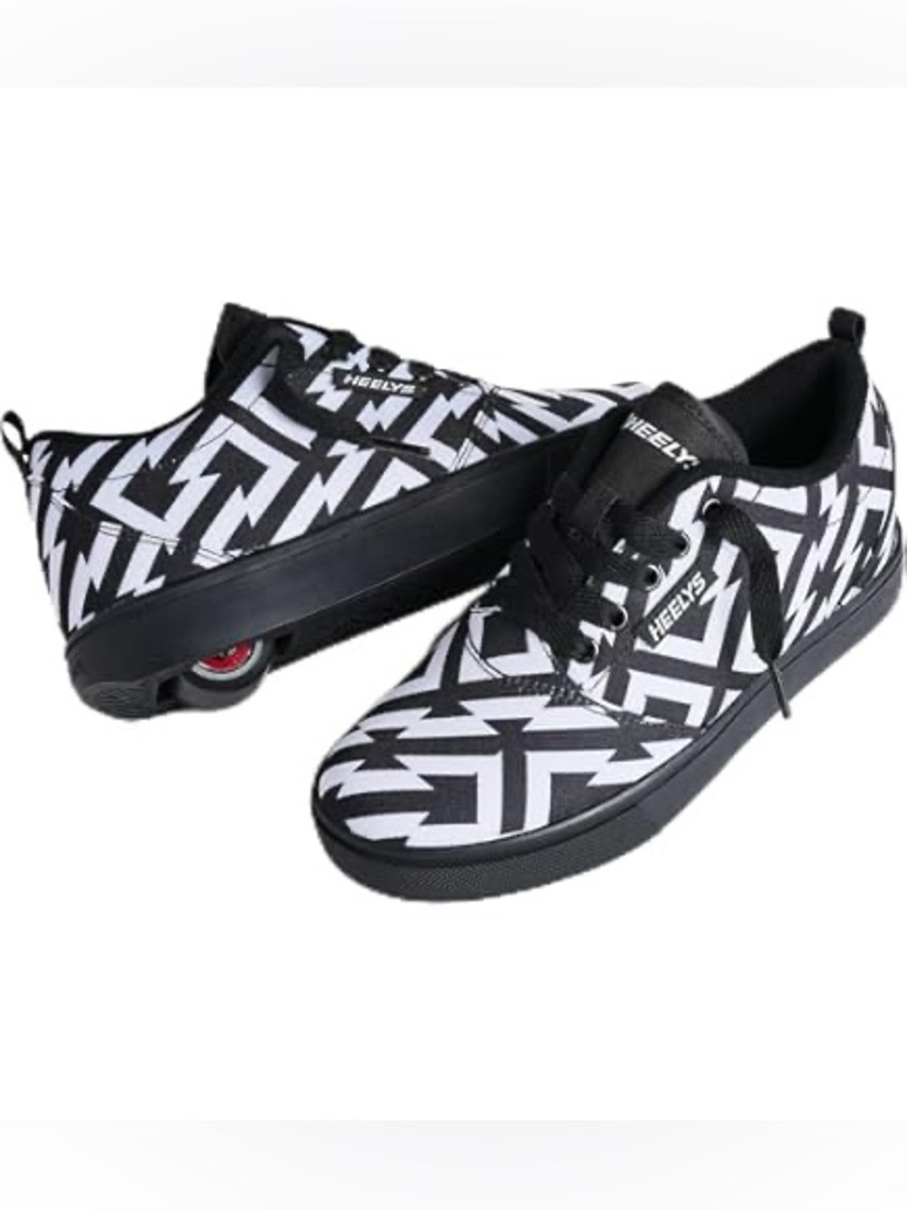 Heelys Black & White Graphic Wheel Skate Shoes